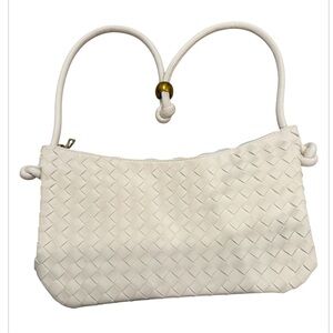 Women Woven Vegan Leather Hobo Bag Soft Underarm Bag Shoulder Bag